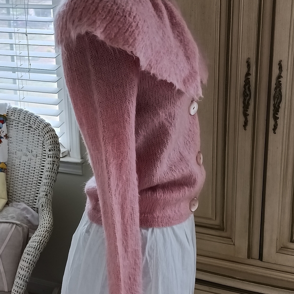 GRANNYCORE, VINTAGE ROSE HAND KNITTED 50S PIN UPS! - Picture 10 of 16